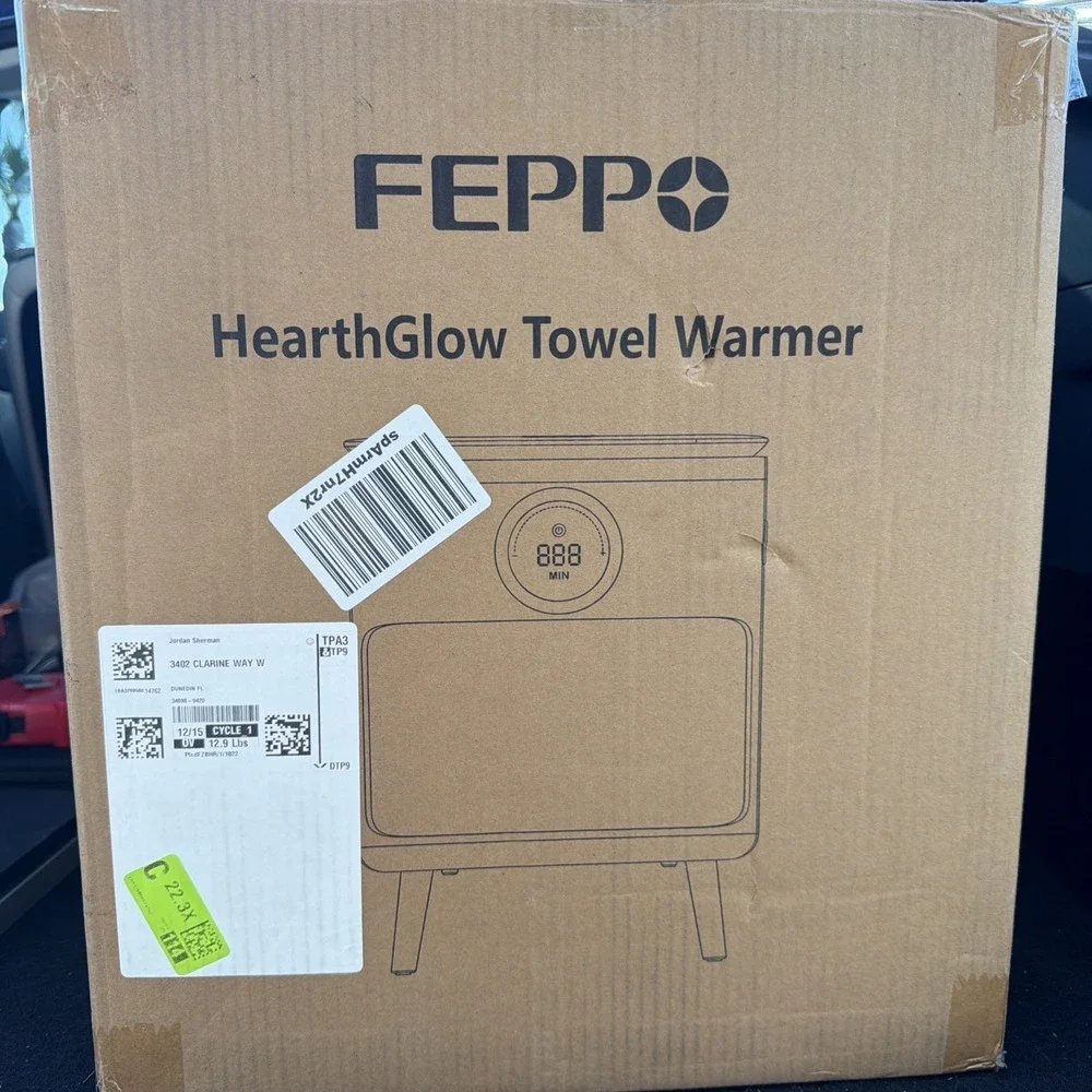 Towel Warmer, 23L Large‎ Luxury Towel Warmers for Bathroom with 3D Flame Screen